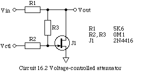 Circuit 16.2 Voltage-controlled attenuator