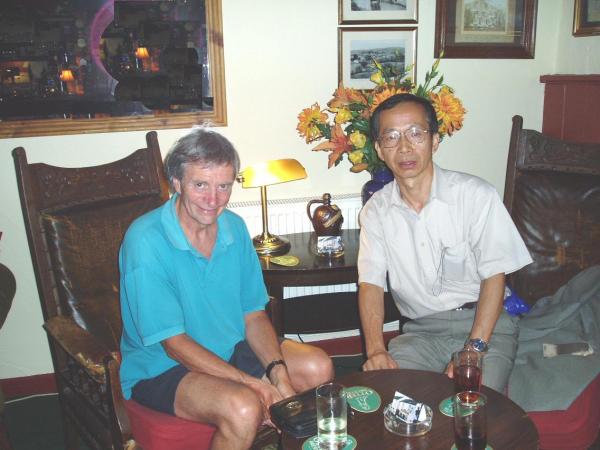 Bob Jones and Naohisa Inoue at The Poacher's Inn