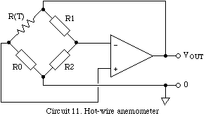 Circuit 11. Hot-wire anemometer schematic digaram.